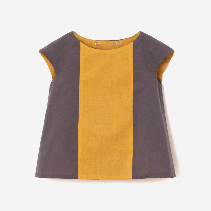 Reversible Grey-Yellow Top