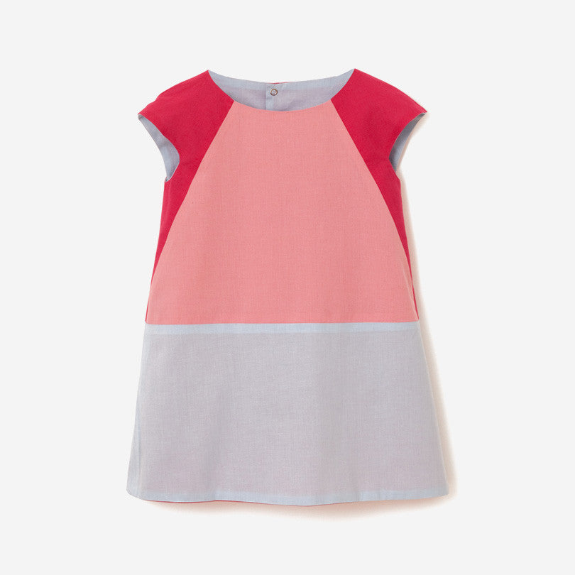 Reversible Pink-Red-Blue Dress