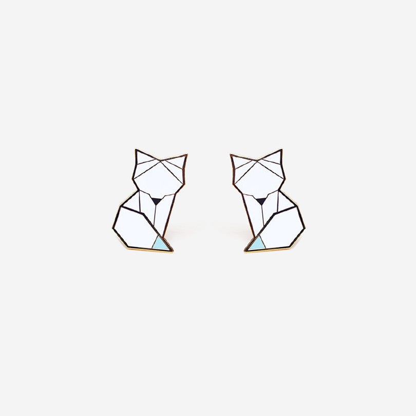 Arctic Fox Earrings