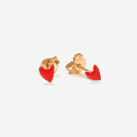 Tiny Bent Circle Stud Earrings