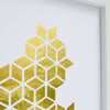 Metallic Gold Abstract Geometric Print