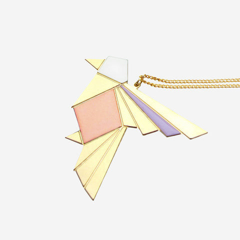 Short Paper Boat Necklace