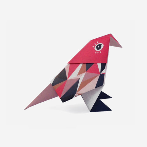 Pack of Three Origami Birds – Berry