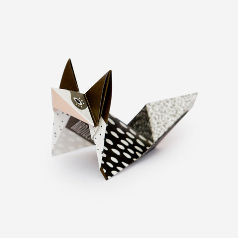 Pack of Three Origami Foxes – Mustard