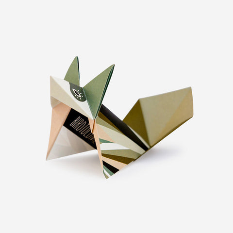 Pack of Three Origami Foxes – Green