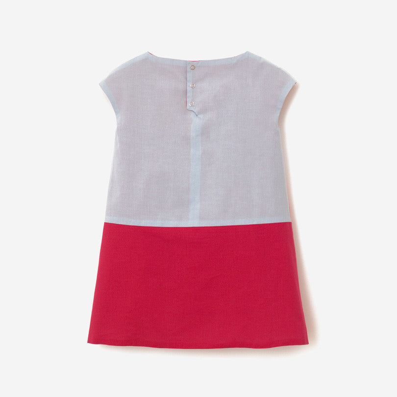 Reversible Pink-Red-Blue Dress