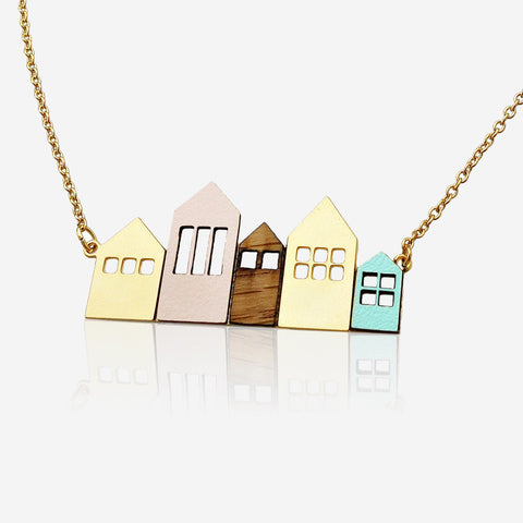 Short Paper Boat Necklace