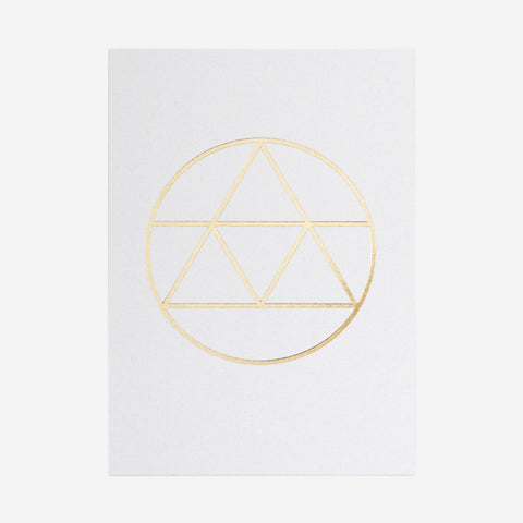 Metallic Gold Abstract Geometric Print