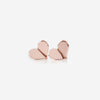 Tiny Bent Heart Stud Earrings
